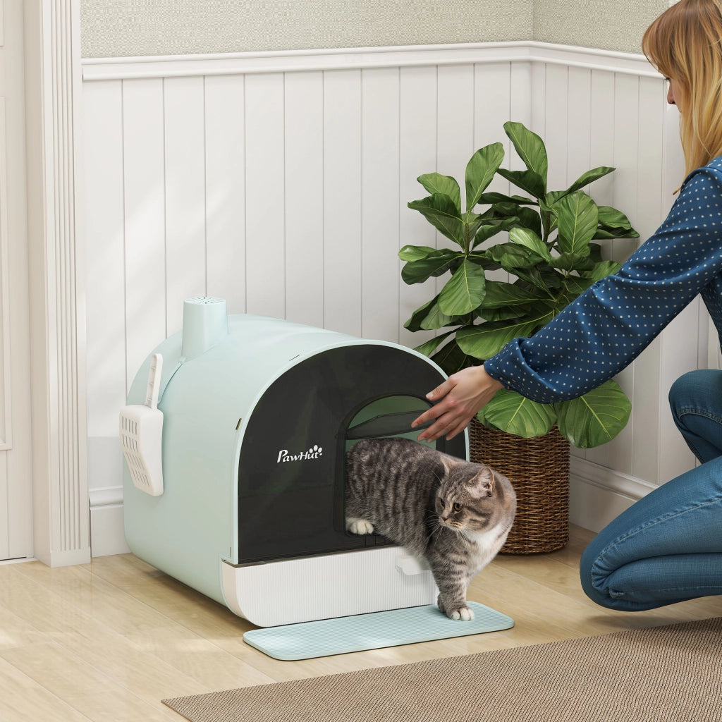 Casetta igienica per gatti con porta battante ¨C zephmum ¨C 43x44x47 cm