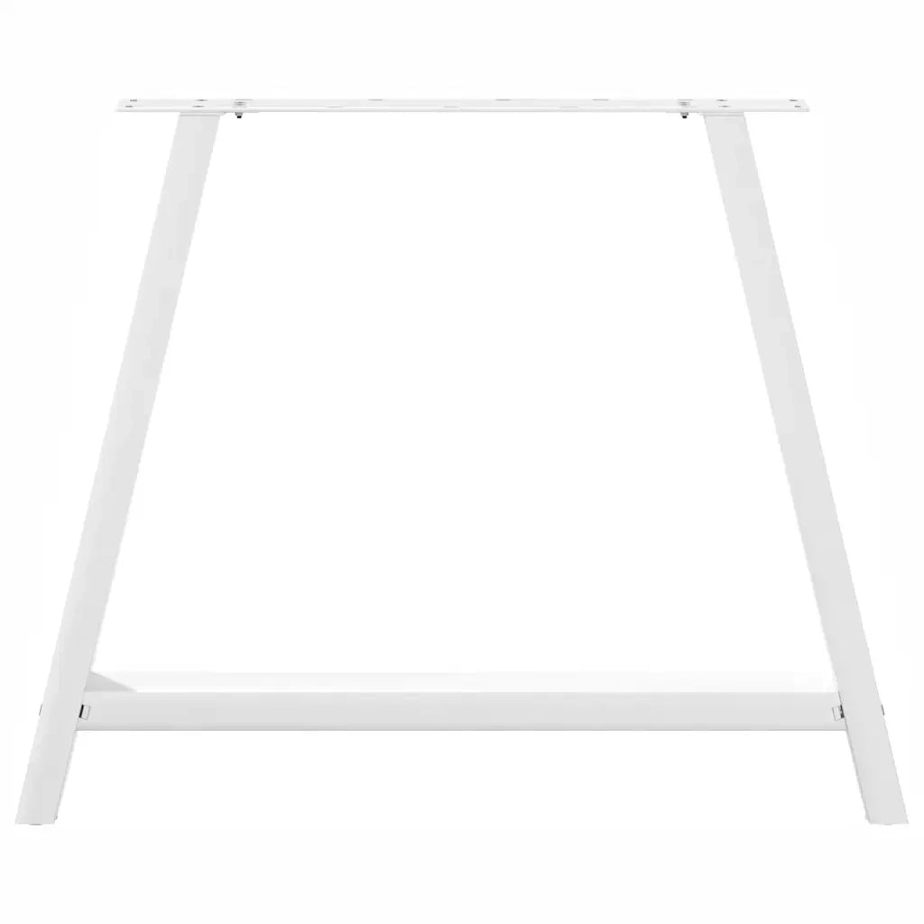 Gambe per tavolo da pranzo a forma di A 2 pz bianche 90x(72-73) cm in acciaio 4012861
