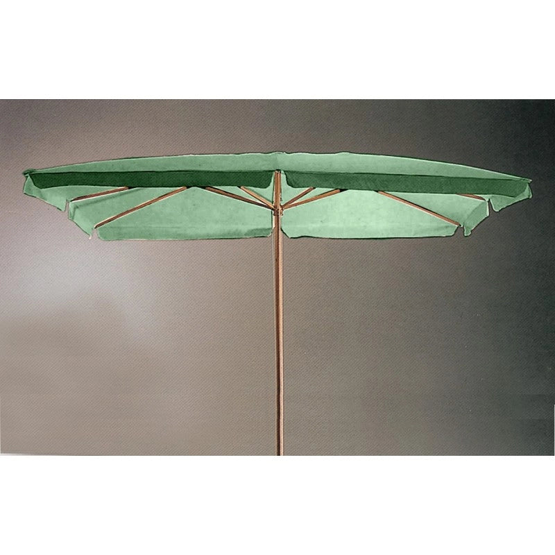 Ombrellone in legno da giardino cm 200 x 300 verde