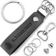 Sleutelhanger in regalo con sostituzione, con foglia di clover portafortuna con incisione, piccola portafortuna, molta fortuna, molta successo