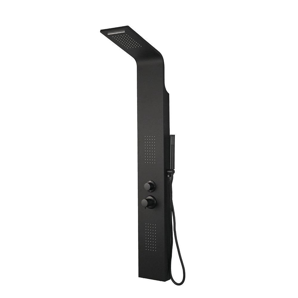 Colonna doccia pannello idromassaggio effetto cascata YH8125 RIO - Nero
