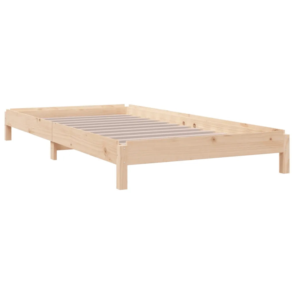 Letto singolo | Letto per adulti | Letto Impilabile 90x190 cm in Legno Massello di Pino