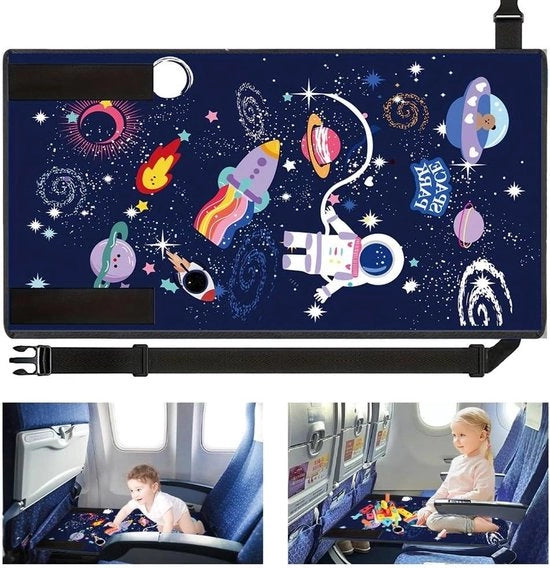 Sostegno per piedi pieghevole per bambini - Aereo - Blu - 77 x 44 cm