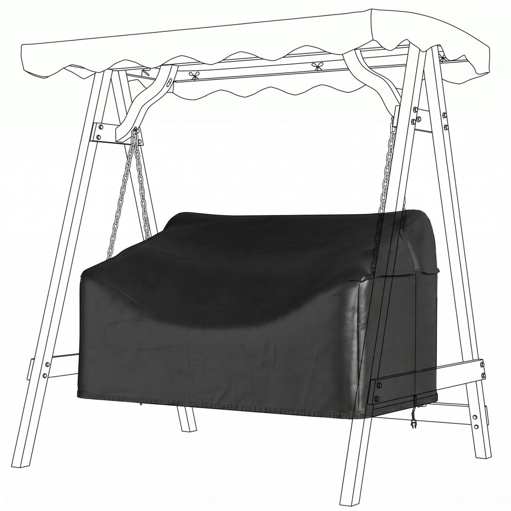 Copertura per Altalena da Giardino 2 Posti ¨C zephmum ¨C Grigio 420D Oxford