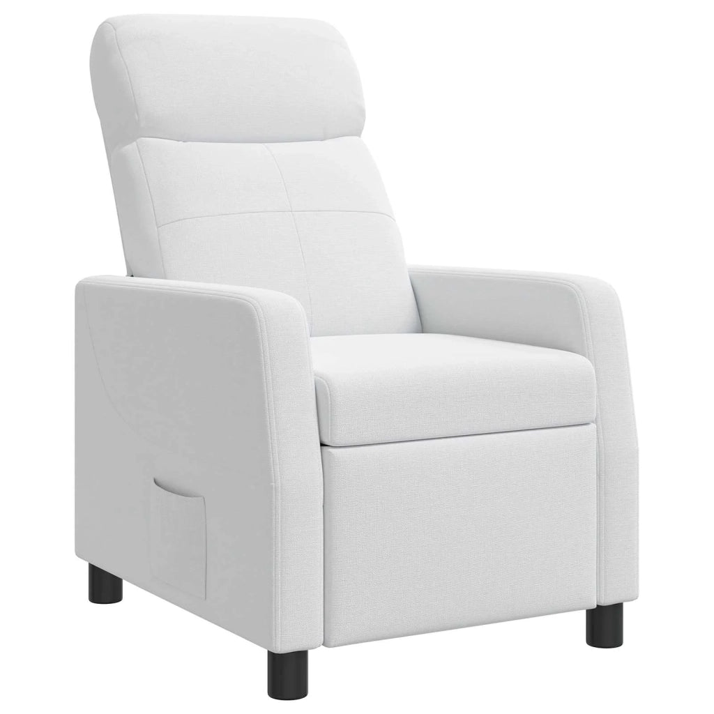 Divano Sedia-Poltrona reclinabile Bianco Tessuto 612789
