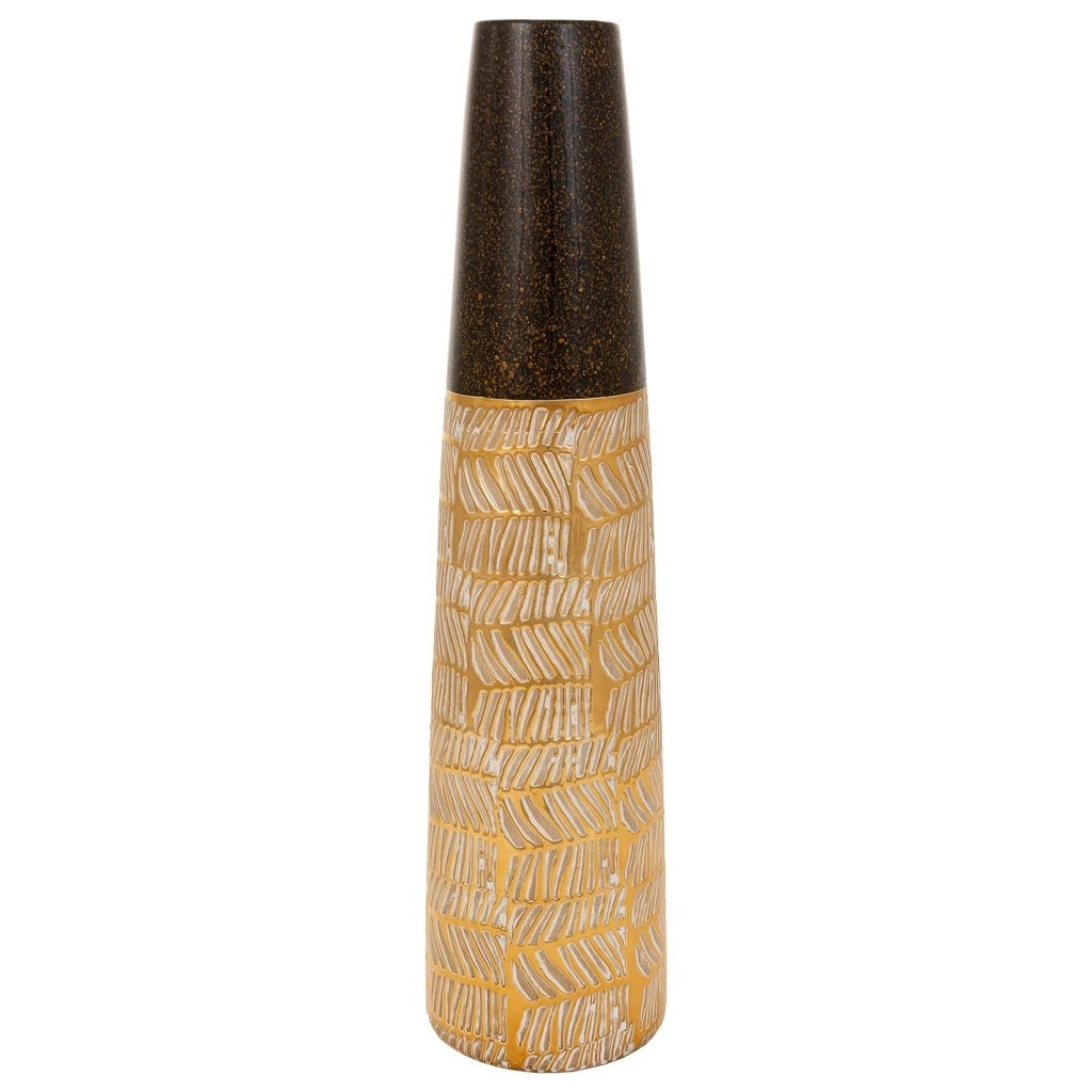 Vaso in ceramica dorata 15x15x61h