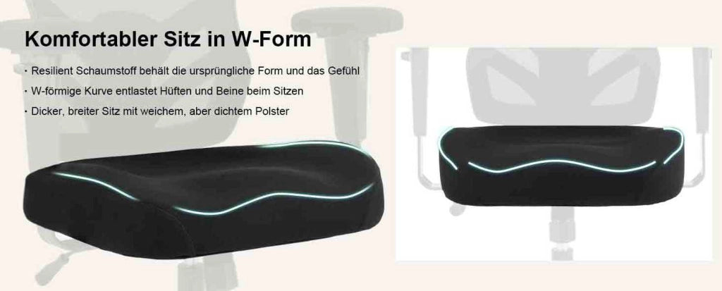 Sedia da ufficio nera ergonomica con supporto lombare regolabile e braccioli 2D