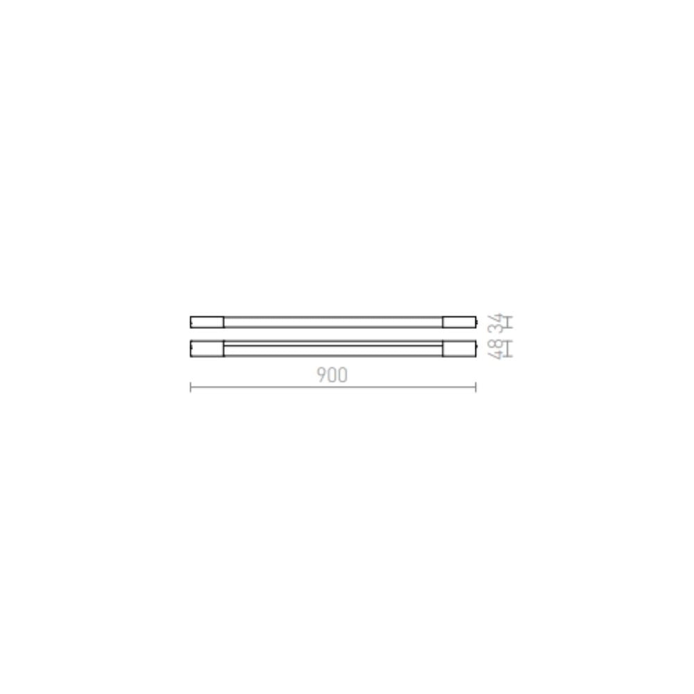Lampada applique AMENITY 90 da parete cromo 230V LED 11W IP44 3000K