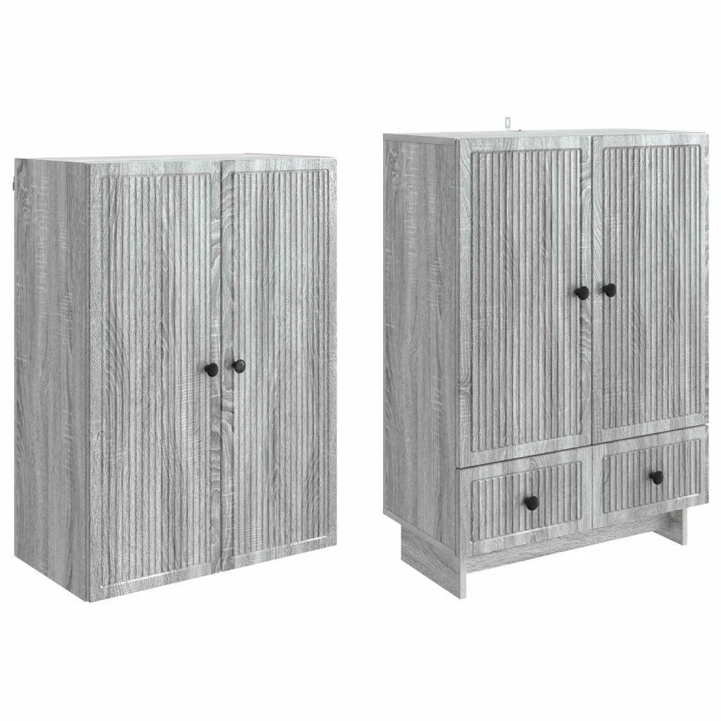 Set di armadi 2 pcs Sonoma grigio 66 x 34,5 x 95 cm 3416355