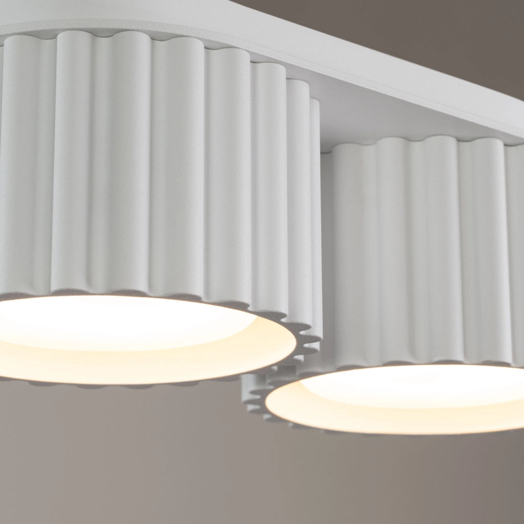 Plafoniera moderna bianca ovale 21cm 2xGX53 Pure Lume