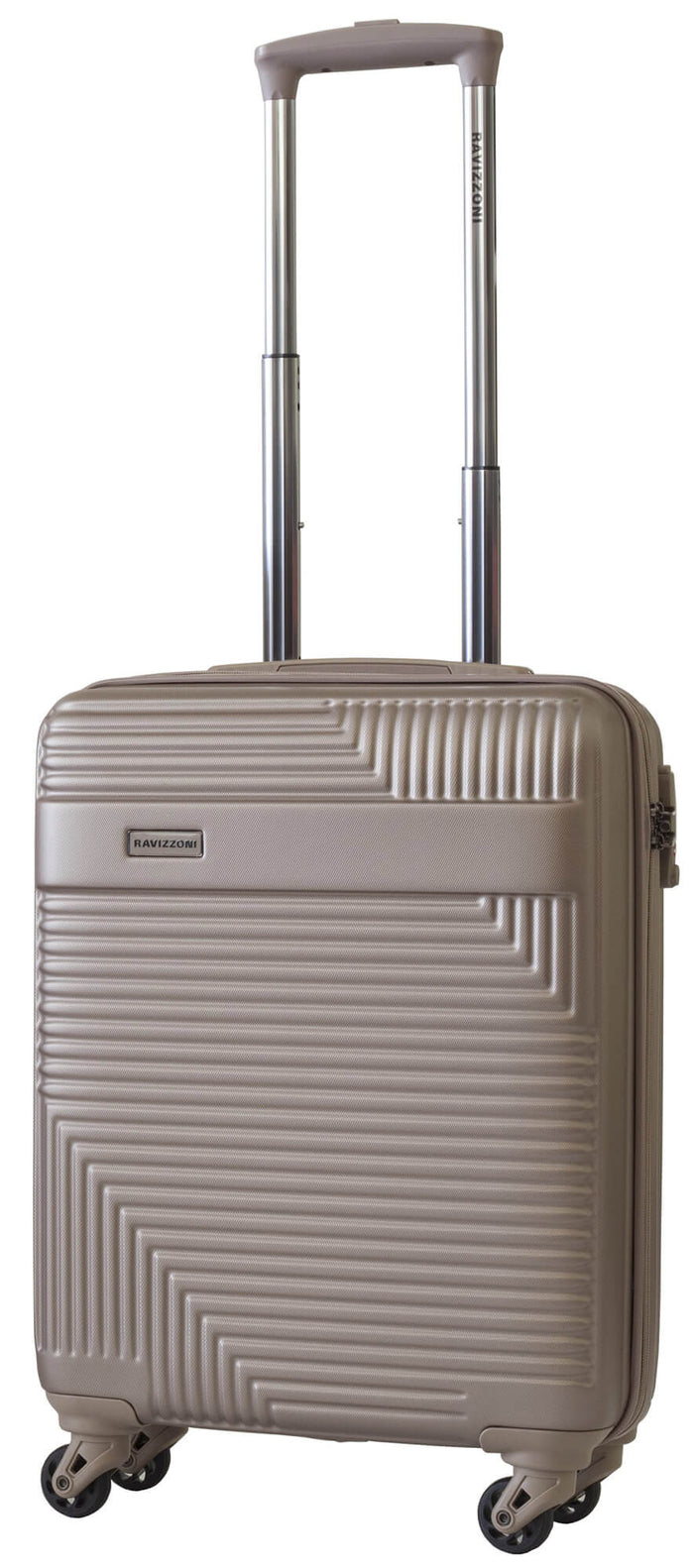 Set 3 Valigie Trolley Rigide in ABS 4 Ruote TSA Ravizzoni Long Island Beige