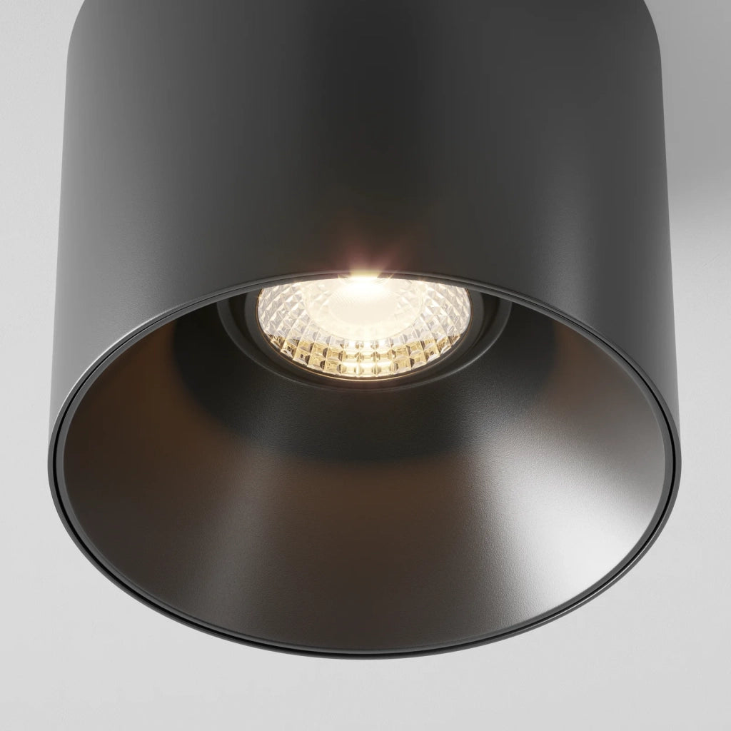 Maytoni Lampada da soffitto moderna Alfa LED 1 luce LED integrato nero metallo