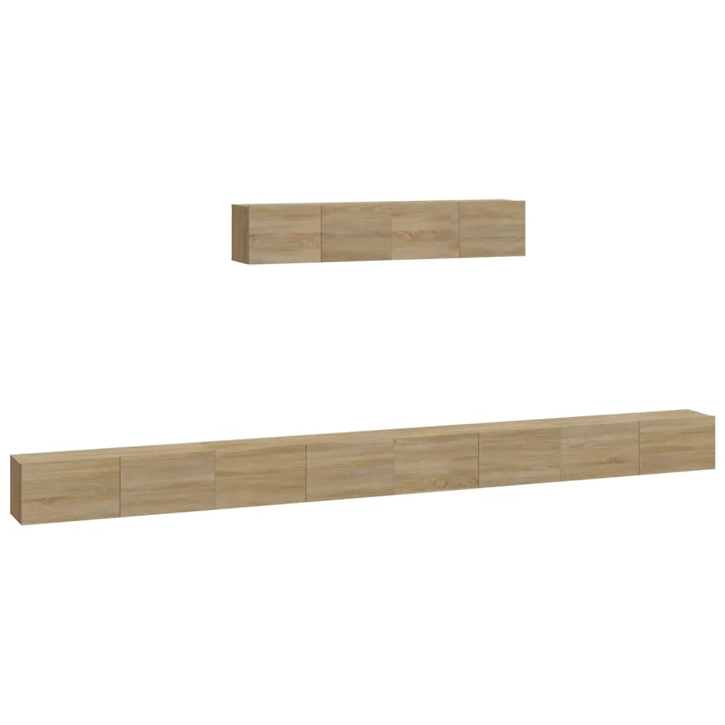 Set di Mobili Porta TV 6 pz-Set di 6 Credenza per TV Rovere Sonoma in Legno Multistrato 232761