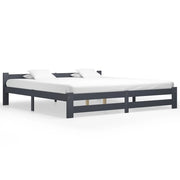 Giroletto senza Materasso Grigio Scuro 200x200 cm Legno Pino