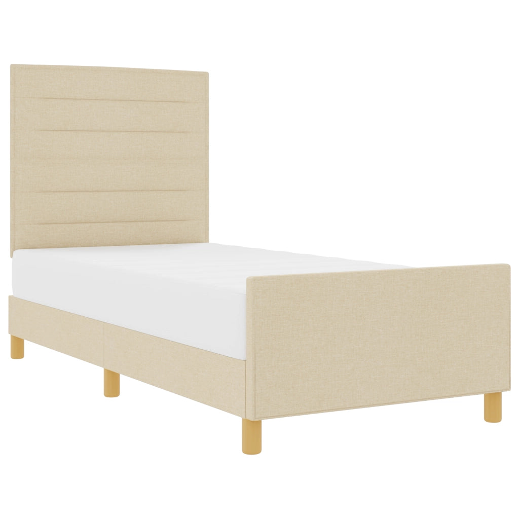 Letto - Panna, 90x200 cm, Tessuto