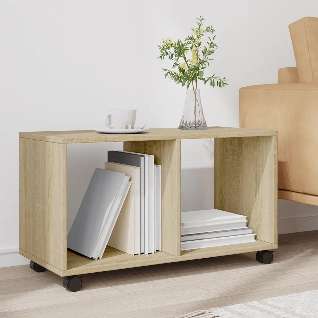 Mobiletto con Ruote Rovere Sonoma 72x33x42,5 cm in Truciolato CFW3790985