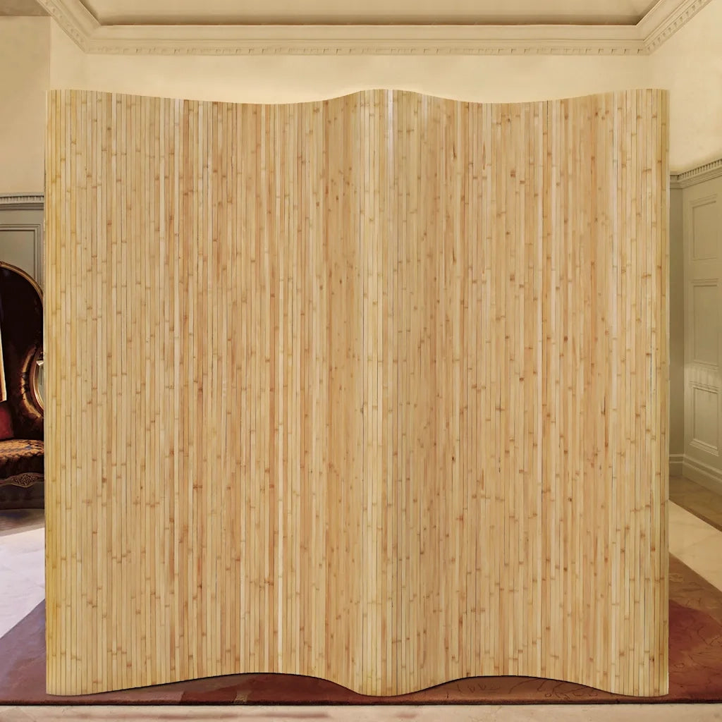 Pannello Divisore per la Stanza in Bambù Naturale Larghezza 250 cm Altezza 165 cm 247197