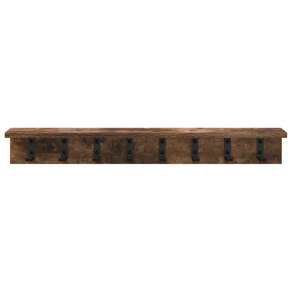 Appendiabiti a muro Rovere fumé 80 x 10,5 x 10,5 cm 874367