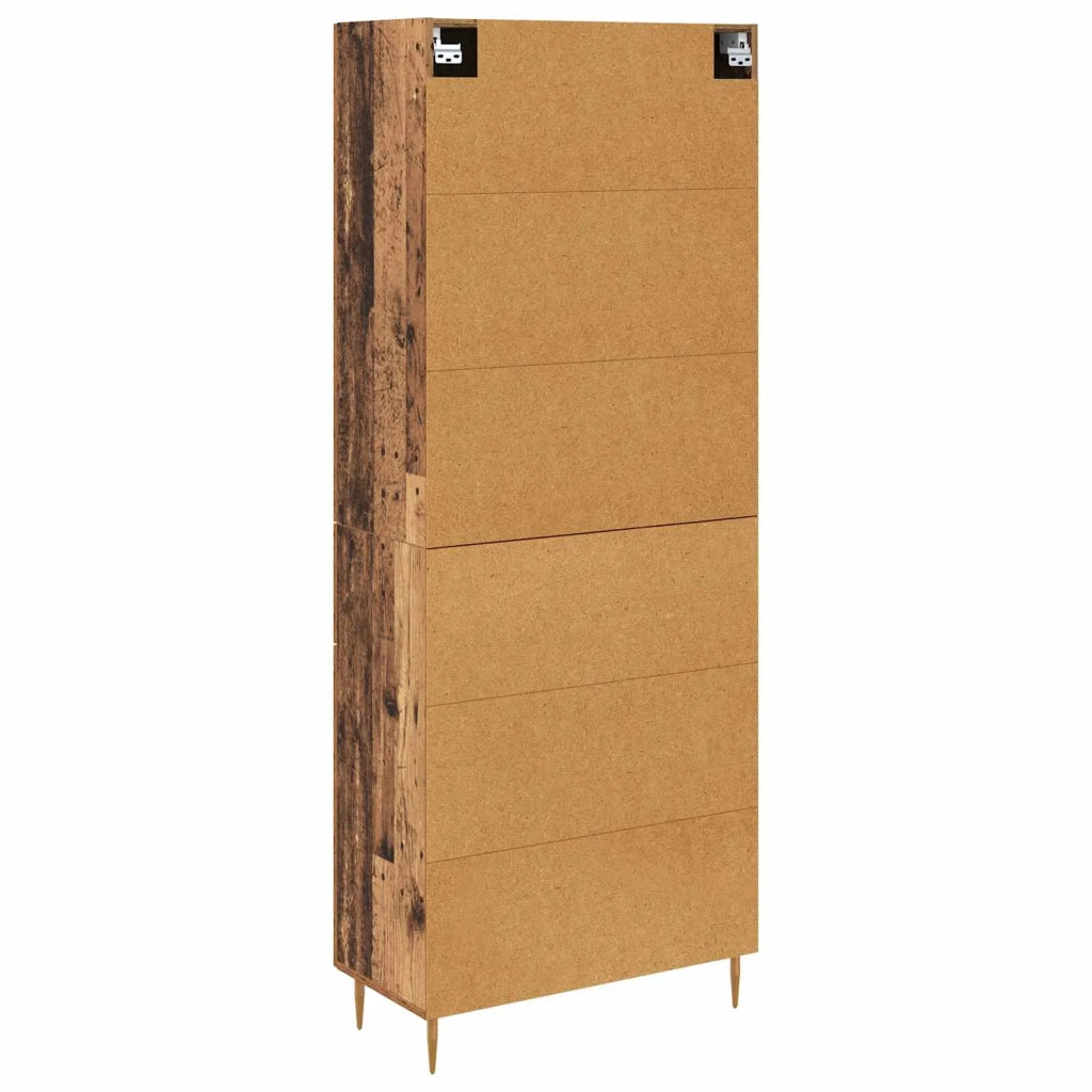 Credenza | Madia | Buffet da pranzo | Armadio da pranzo Legno vecchio 69,5 x 34 x 180 cm Legno multistrato