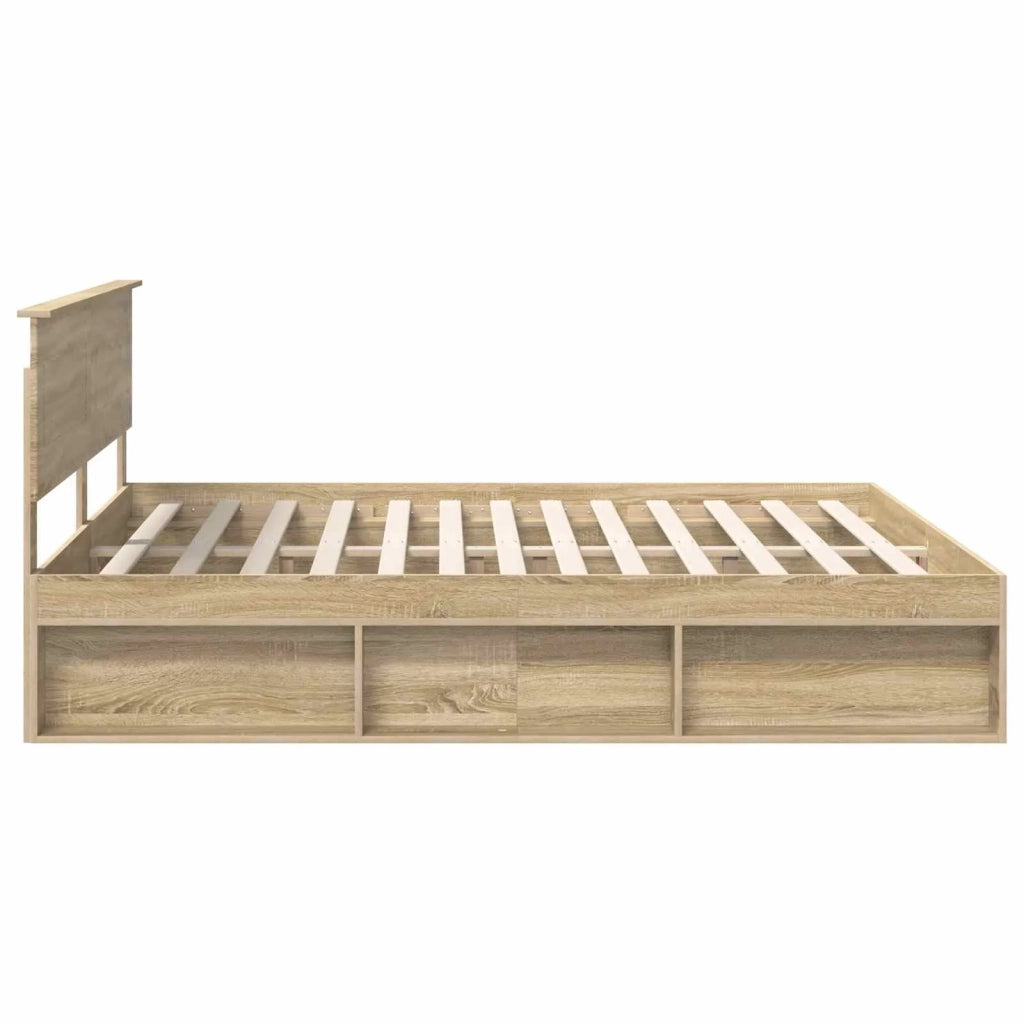 Struttura del letto Sonoma 200 x 200 cm Legno multistrato 3407834