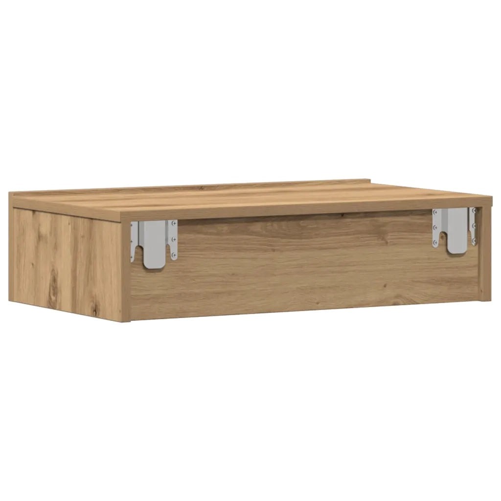 Comodino | Armadio da Notte | Mobiletto da notte Rovere Artigianale 60x35 cm in Legno Multistrato