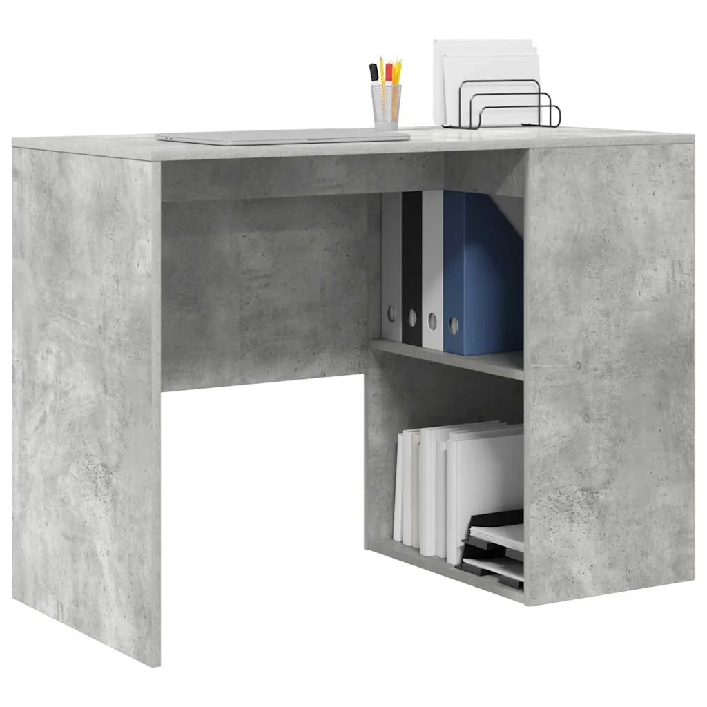 Scrivania | Tavolo da Ufficio Grigio cemento 102 x 50 x 75 cm Legno multistrato