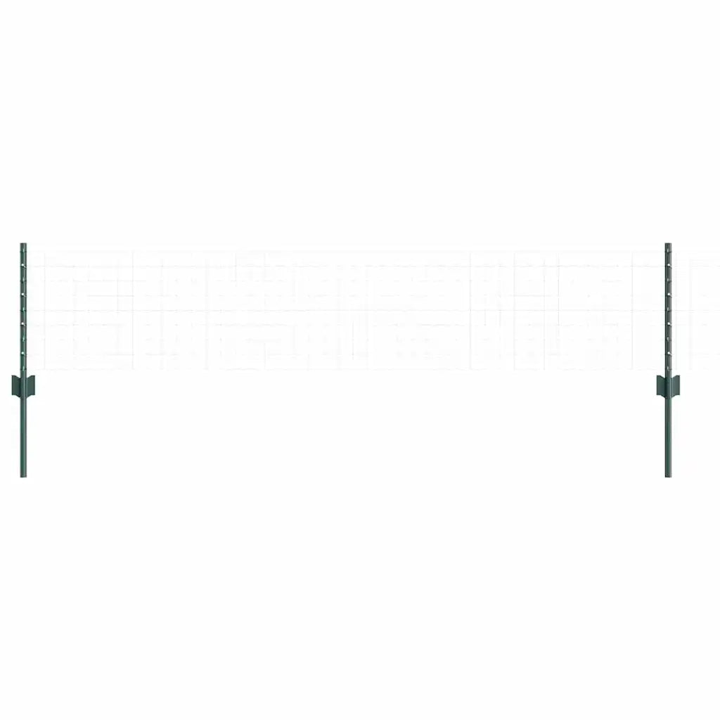 Palo della recinzione 5 pcs Verde 80 cm Acciaio 42006258