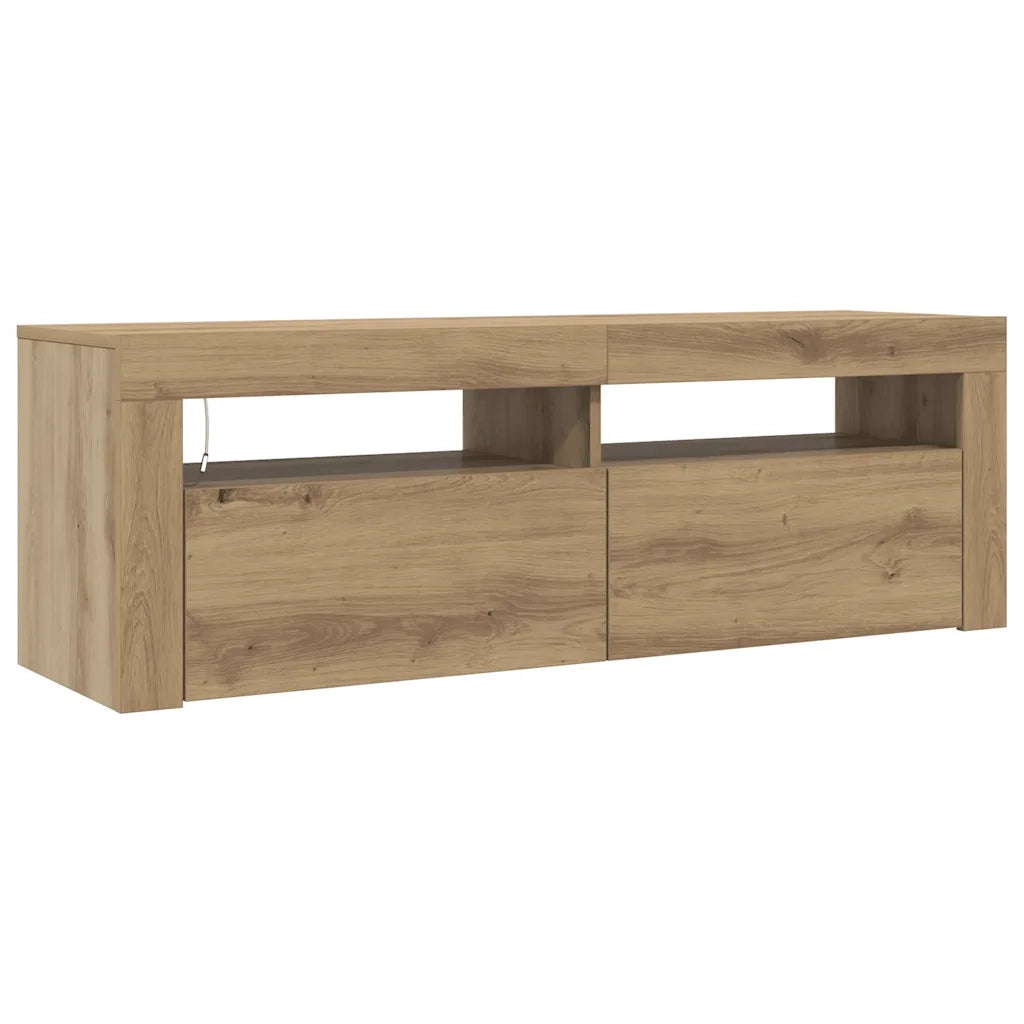 Mobile Porta TV con LED Artigianale 120x35x40 cm Multistrato 856320