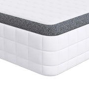 Materasso Bianco e Grigio 100 x 200 cm Molla Bonell
