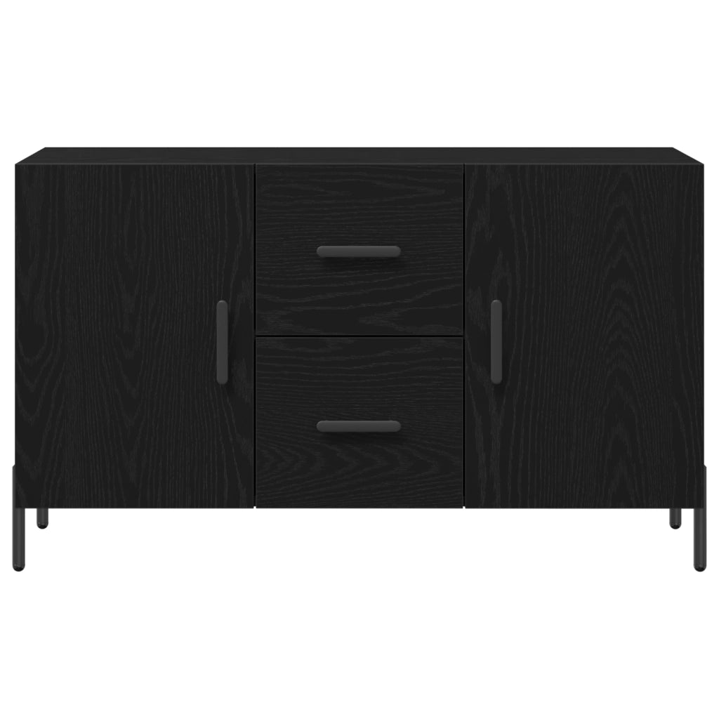 Sideboard  Nero Rovere 100x36x60 cm Legno ingegnerizzato