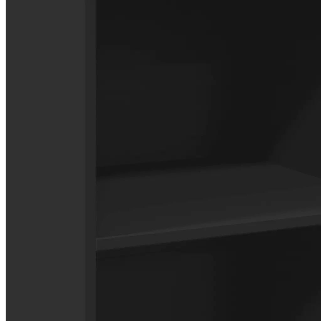 vidaXL Credenza Nera 45x41x124cm in Legno Multistrato