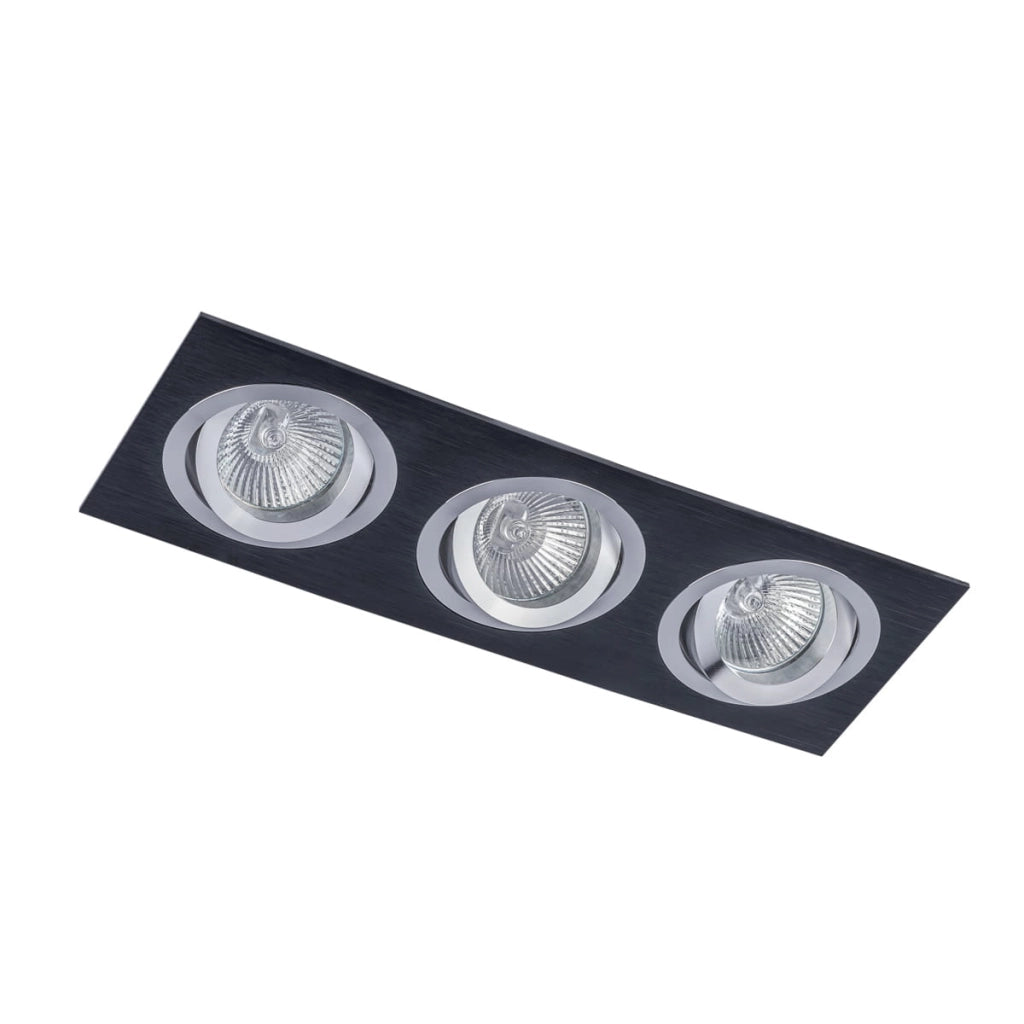 Faretto incasso Italux Mooty 3 luci GX5.3 12V nero