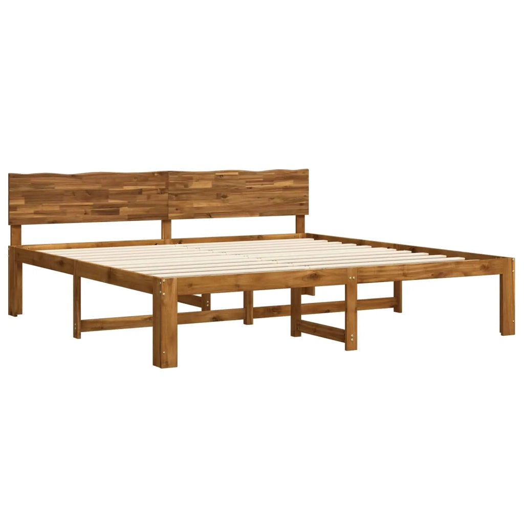 Letto matrimoniale con testiera ROSTOCK Naturale 200 x 200 cm 3405471