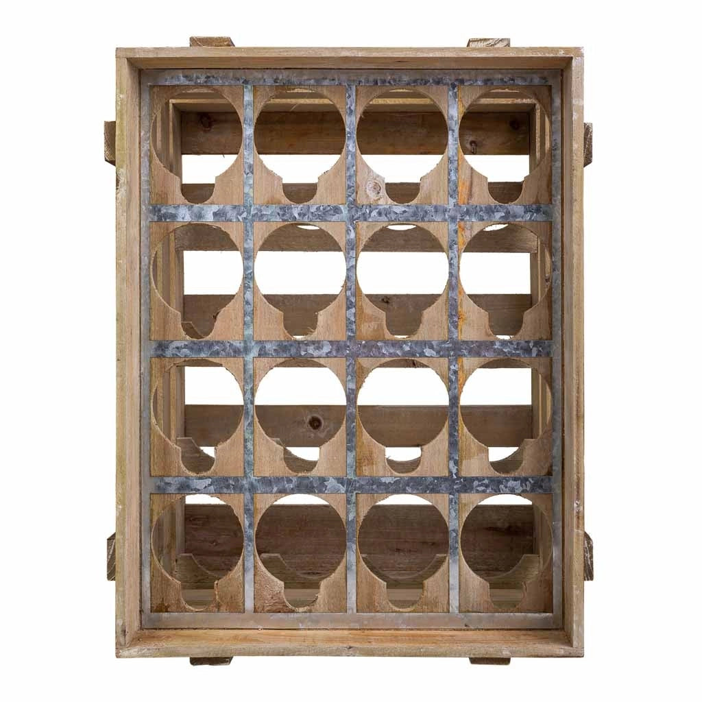 Cassetto portabottiglie in legno marrone 41x32x55h
