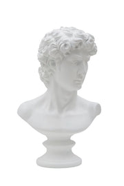 Scultura Roman 21,5x14,5x34 cm in Poliresina Bianco