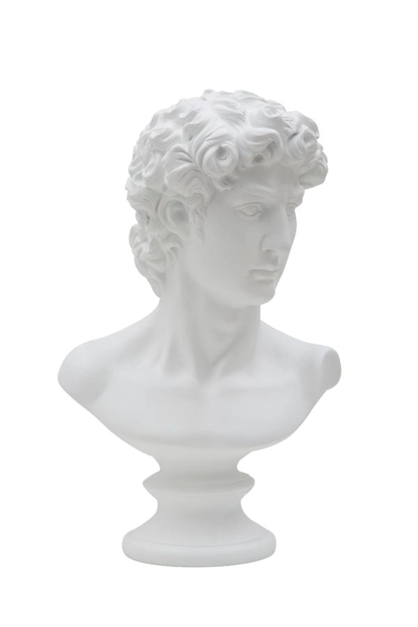Scultura Roman 21,5x14,5x34 cm in Poliresina Bianco