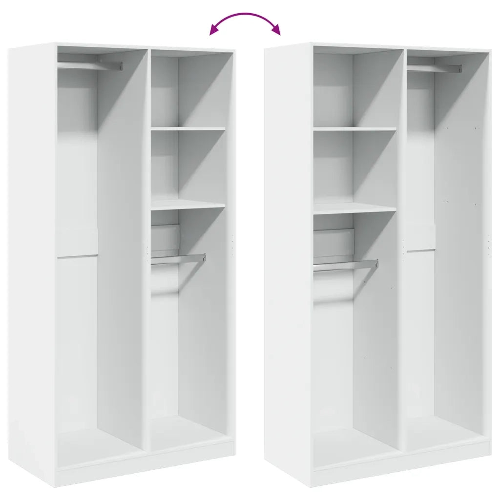 Armadio Bianco 100x50x200 cm in Legno Multistrato CFW5858531