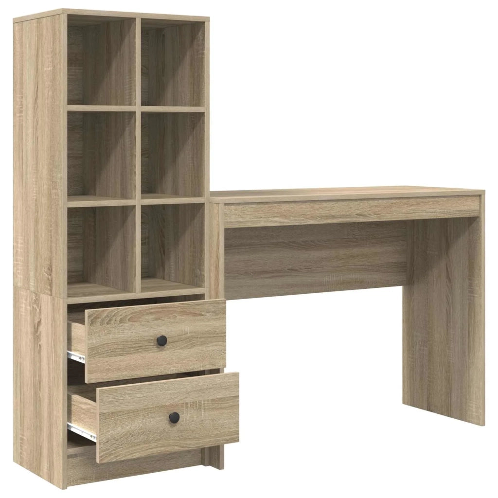 Scrivania con cassetto con lo scaffale 2 pcs Rovere Sonoma 3337331