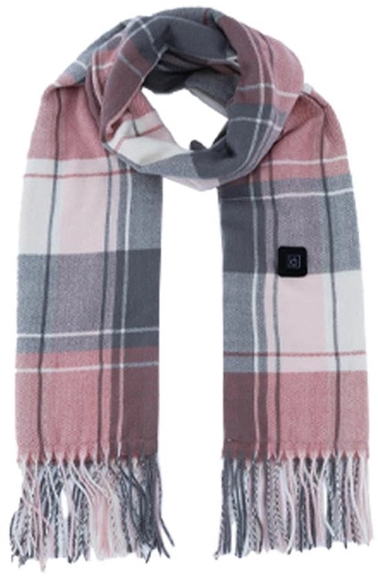 Schiene Elettrica Riscaldante con Ricarica USB - Sciarpa Elettrica con 3 Livelli di Riscaldamento - Ideale per Giorni Freddi - Rosa - Cappucci e Sciarpe Lunghe - Comfort...