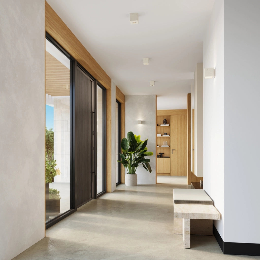 Spot soffitto industriale quadrato cemento beige GU10 TETRIS