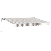 Tenda Retrattile Grigio chiaro e bianco 3,5 x 2 m Tessuto 3425754