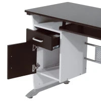 Scrivania per Computer Porta PC, Scrivania per Cameretta e Ufficio con Cassetto Legno 100x52x75 cm