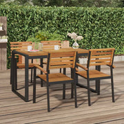 Tavolo Giardino con Gambe a U 140x80x75cm Legno Massello Acacia 319515