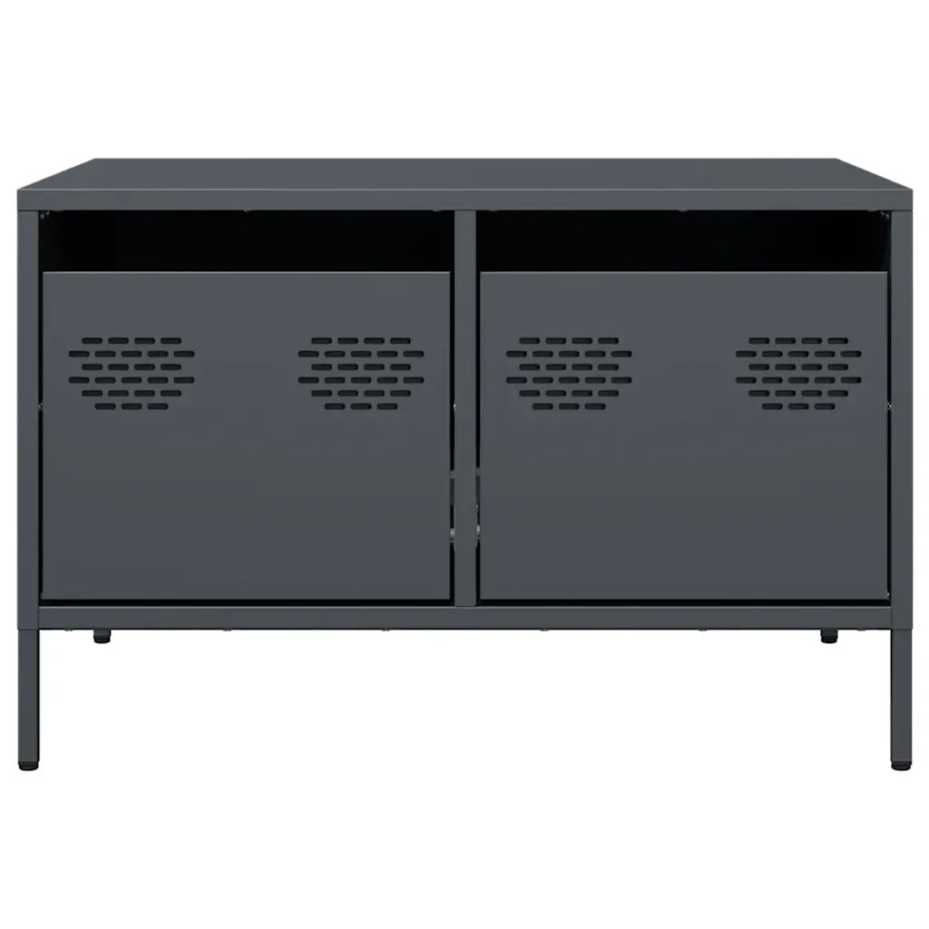 Mobile TV Antracite 68x50x43,5 cm in Acciaio Laminato a Freddo