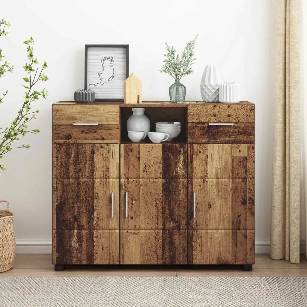 Armadio in Legno con cassetto Legno vecchio 88,5 x 30,5 x 73 cm 880289