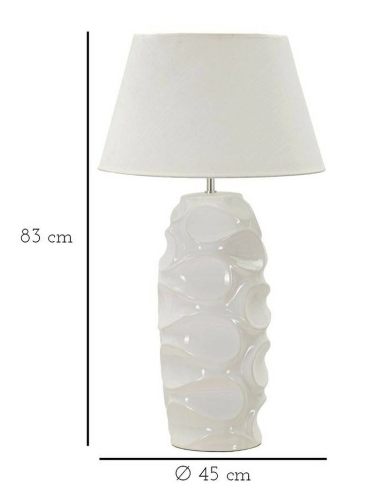 Lampada da tavolo Stencil, Luce da scrivania, Luminaria da ufficio, Lampada da lavoro, Bianco, 45x45 h83 cm