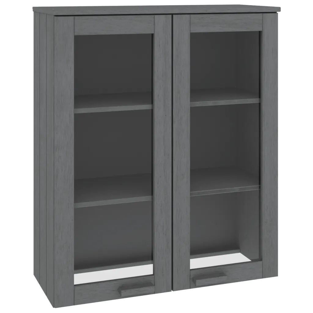 Scaffale Superiore per Credenzaa-Buffet-Armadio da cucina Grigio Scuro 85x35x100 cm Pino