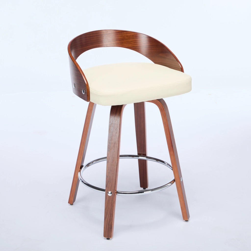 Sgabelli da Bar Set 2 Pezzi Girevoli con Seduta Imbottita ¨C Xylo ¨C Beige, Legno, 63 cm
