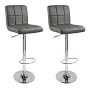 Sgabelli da bar di design in materiale sintetico set da 2 grigio 19_0000456
