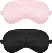 2 pezzi di maschera da sonno in seta, maschera da sonno per donne, maschere da sonno in seta morbide, maschera per occhi per pausa, viaggio, blocca la luce